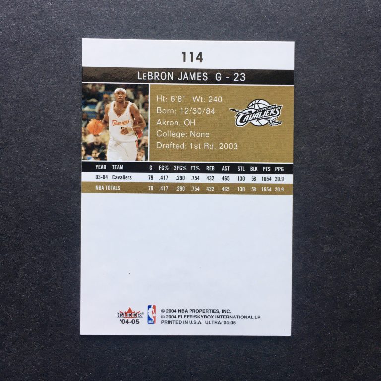 LeBron James 2004-05 Fleer Ultra