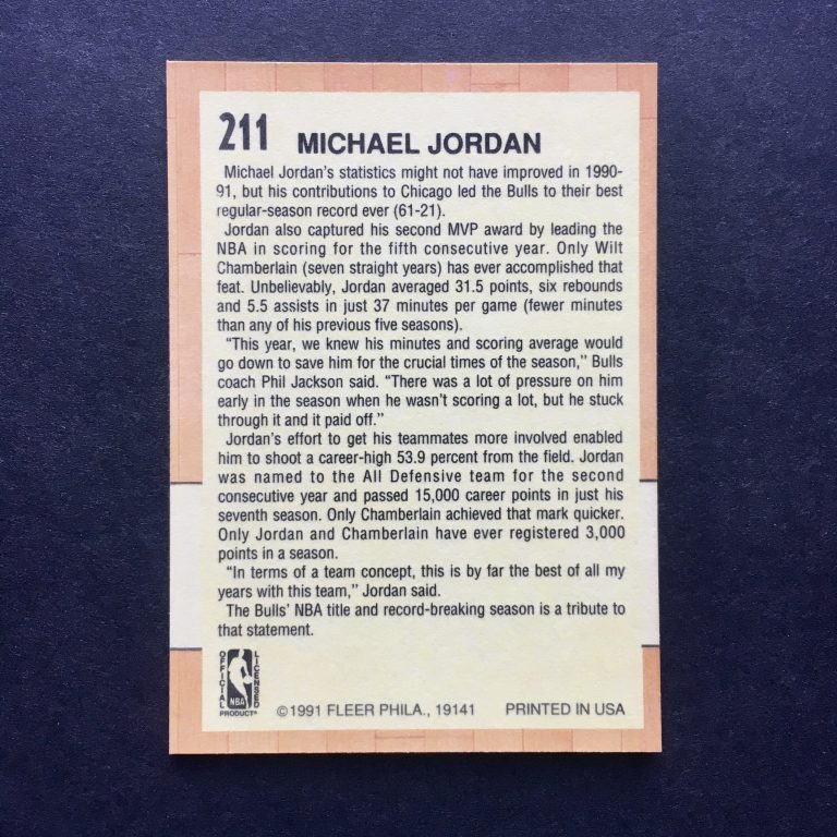 Michael Jordan Fleer All-Star Card