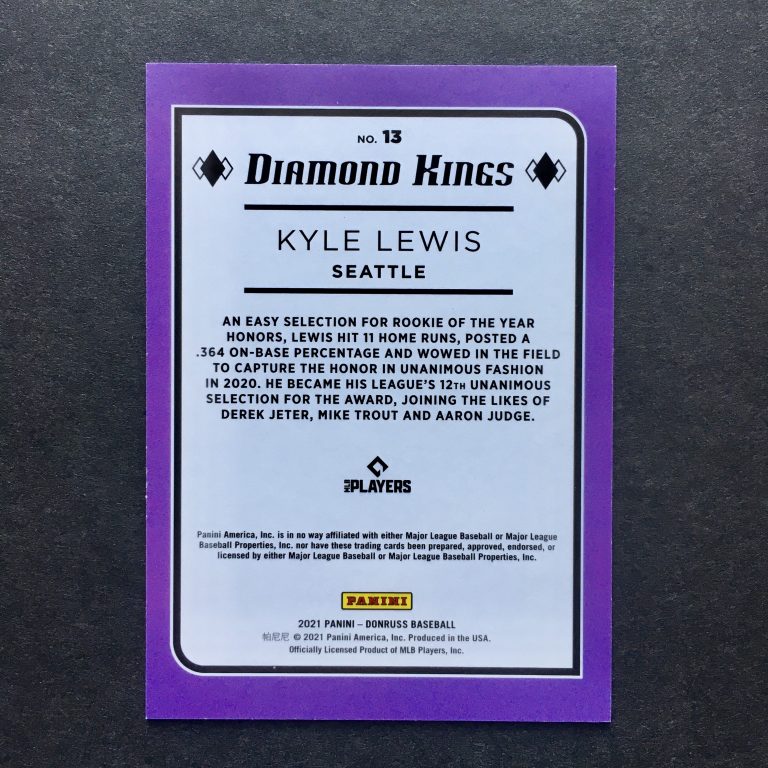 Kyle Lewis Diamond Kings Fire Emoji Card