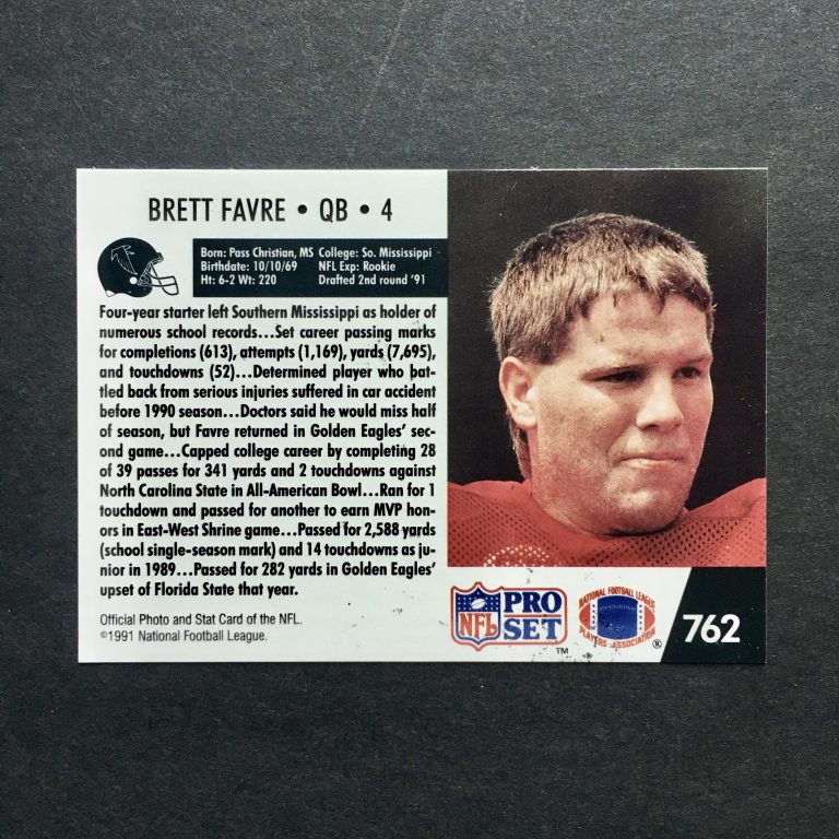 Brett Favre 1991 Pro Set Rookie Card