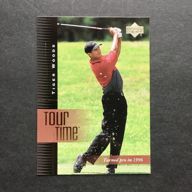 Tiger Woods 2001 Upper Deck Tour Time Card