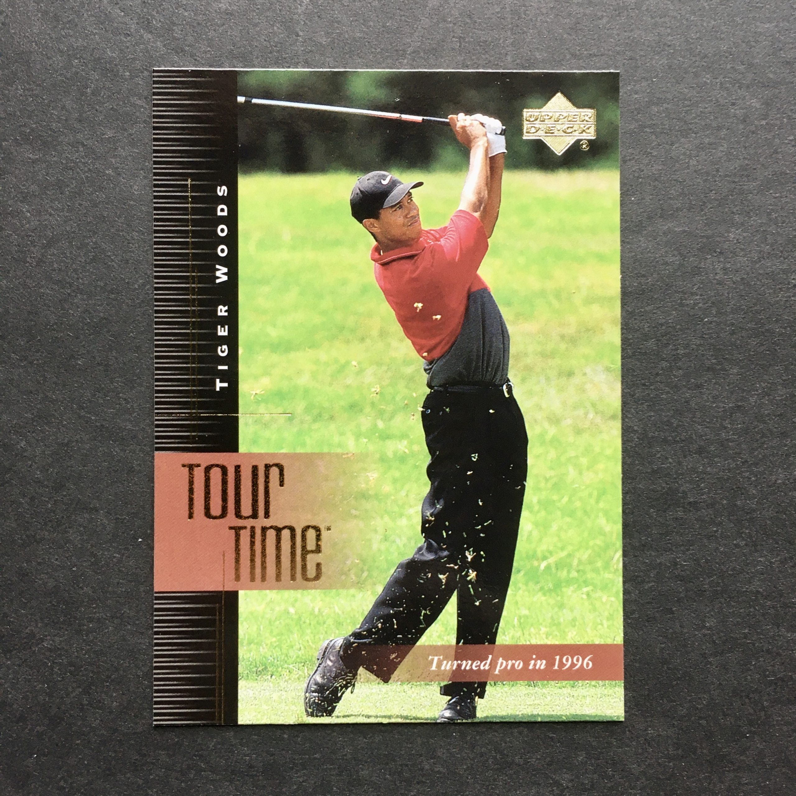 Tiger Woods 2001 Upper Deck Tour Time Card