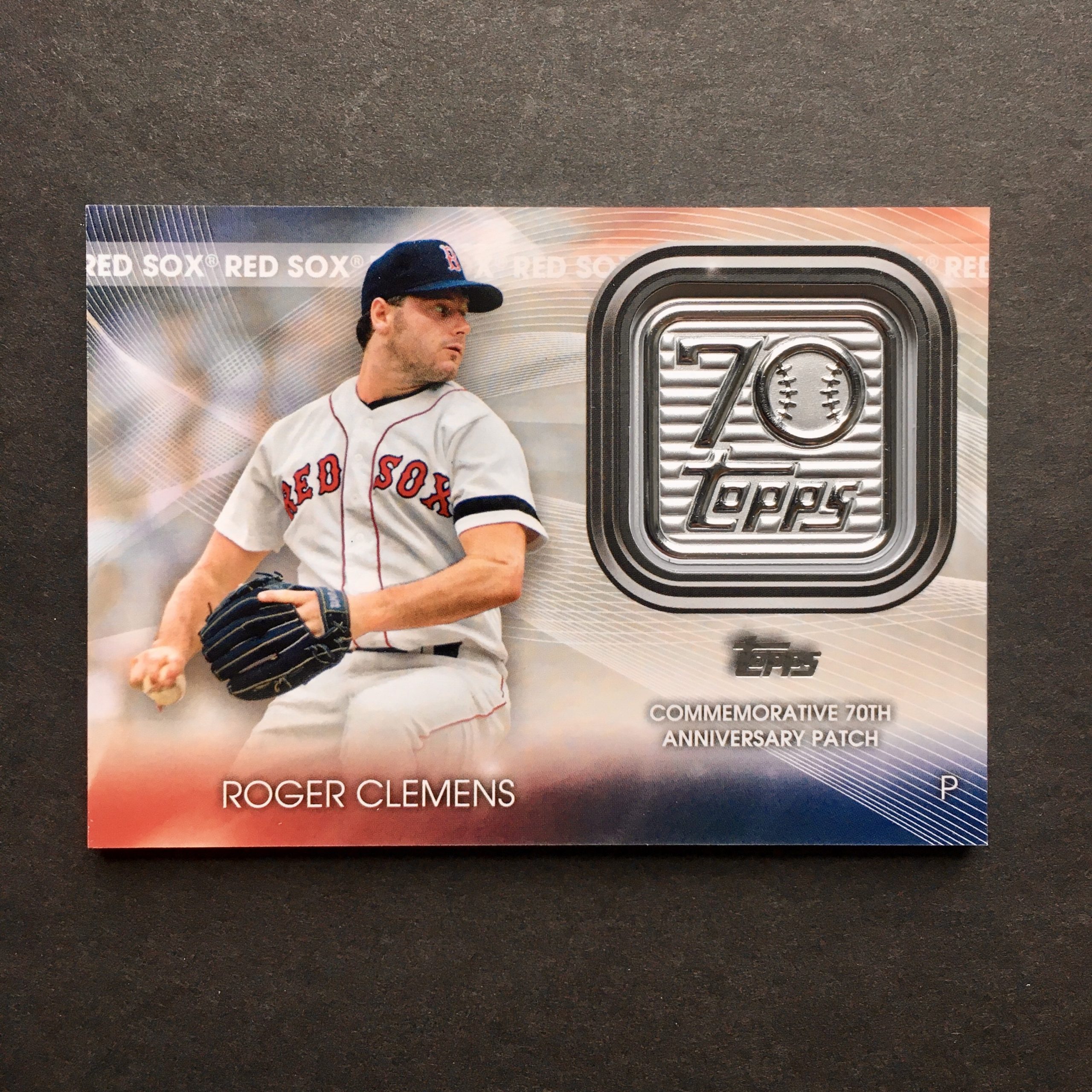 Roger Clemens Topps 70th Anniversary Logo Patch