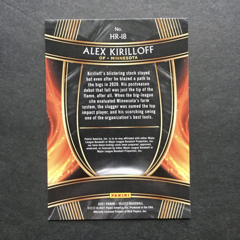 Alex Kirilloff 2021 Select Hot Rookies Insert Card