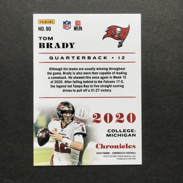 Tom Brady 2020 Chronicles Pink Foil Card