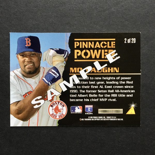 Mo Vaughn 1996 Pinnacle Power Insert Sample Card