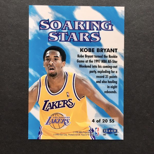 Kobe Bryant 1997-98 Fleer Soaring Stars Insert