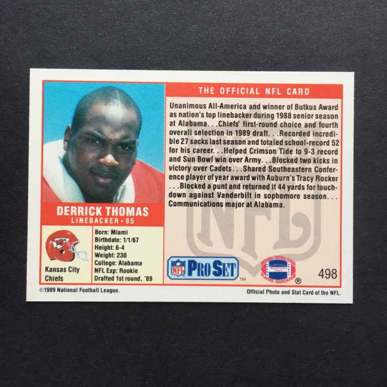 Derrick Thomas 1989 Pro Set Rookie Card
