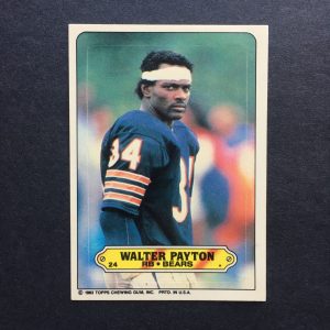 Walter Payton 1983 Topps Sticker Card
