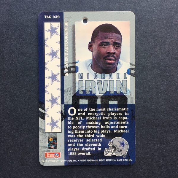 Michael Irvin 1994 Pro Tags Card