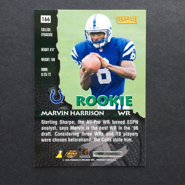 Marvin Harrison 1996 Pinnacle Rookie Card
