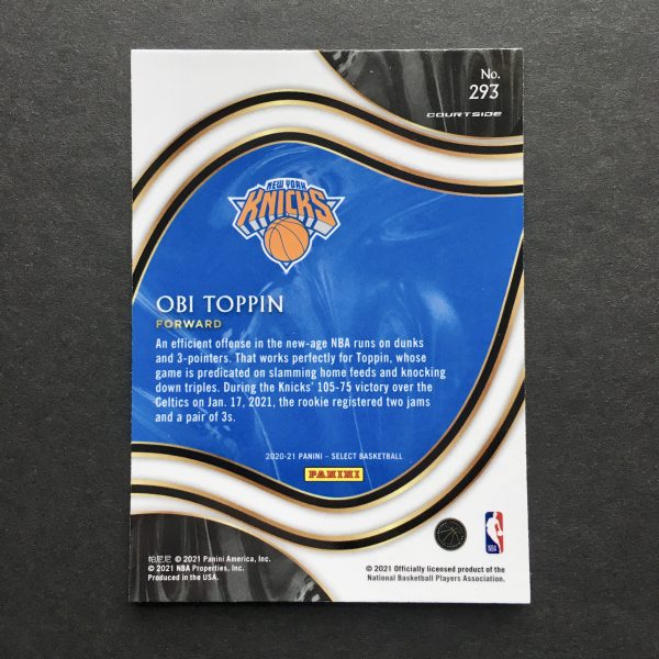 Obi Toppin 2020-21 Select Retail Courtside Level Rookie