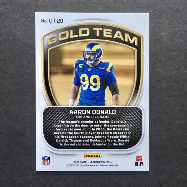 Aaron Donald 2021 Certified Gold Team Blue /75