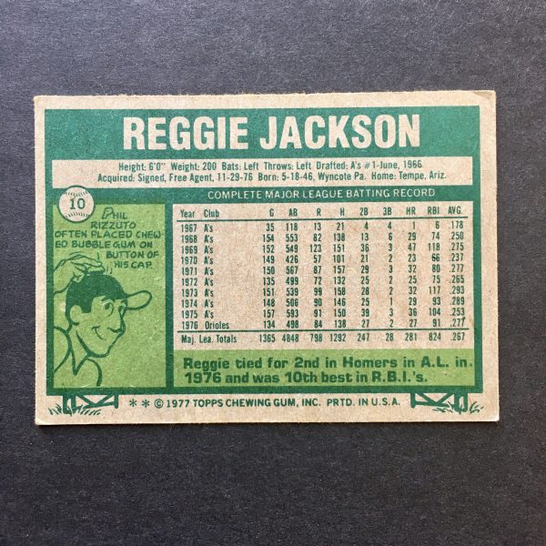 Reggie Jackson 1977 Topps Card