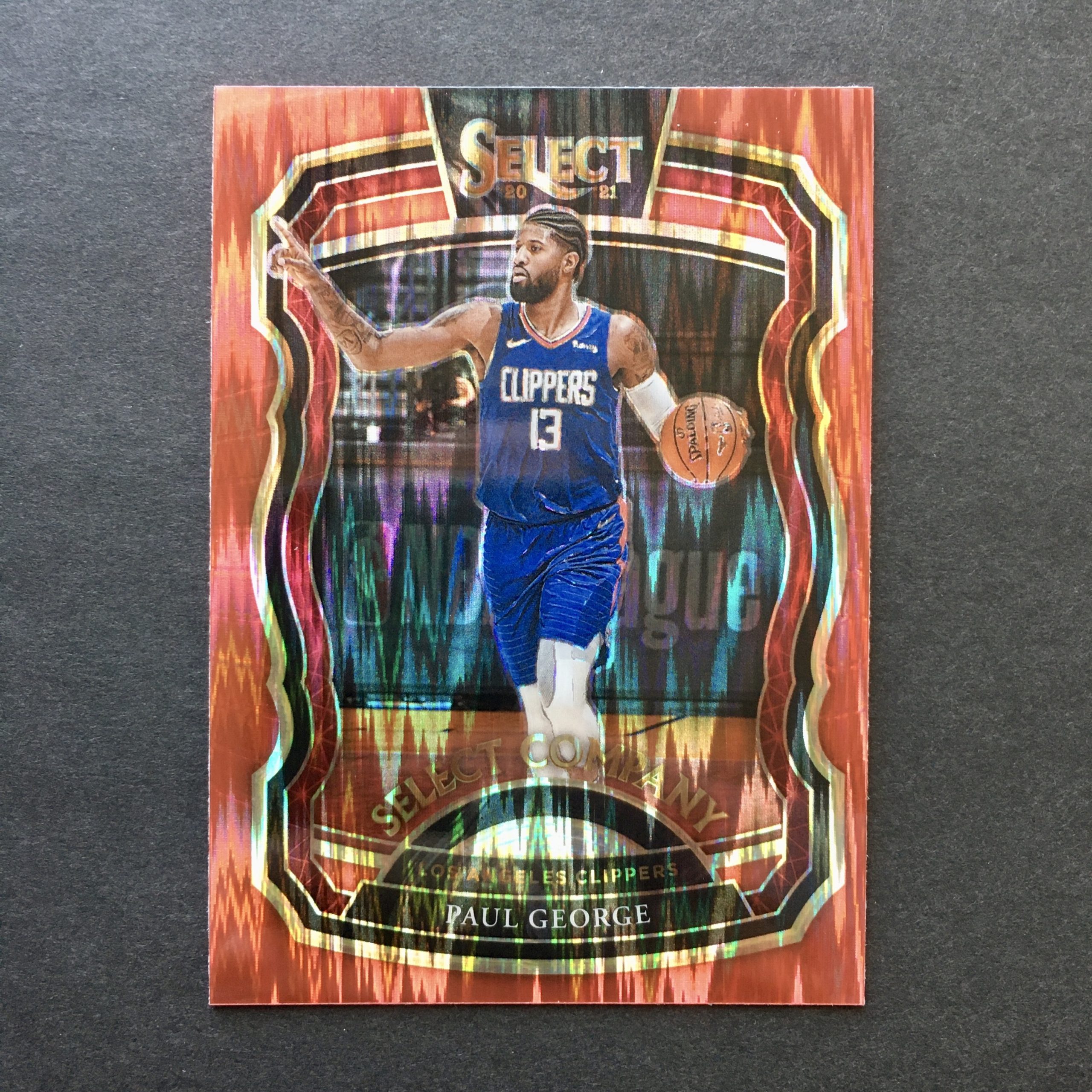 Paul George 2020-21 Select Company Red Flash Prizm Insert