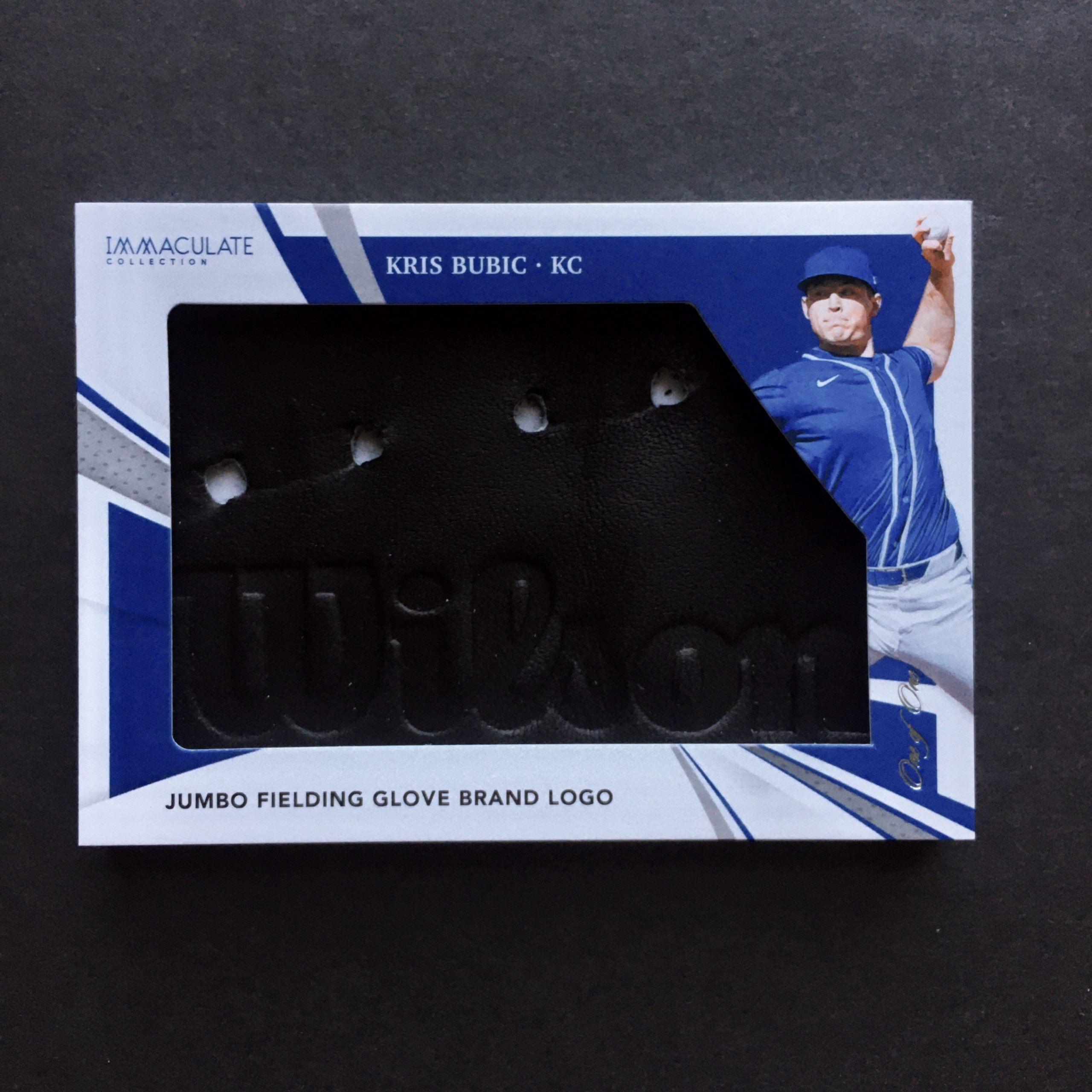 Kris Bubic 2021 Immaculate Jumbo Fielding Glove Brand Logo 1/1