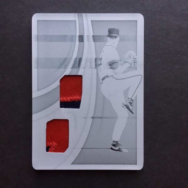 Tom Glavine 2021 Immaculate Printing Plate Dual Patch Card 1/1