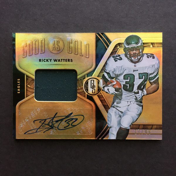 Ricky Watters Gold Standard Good As Gold Patch Auto /49