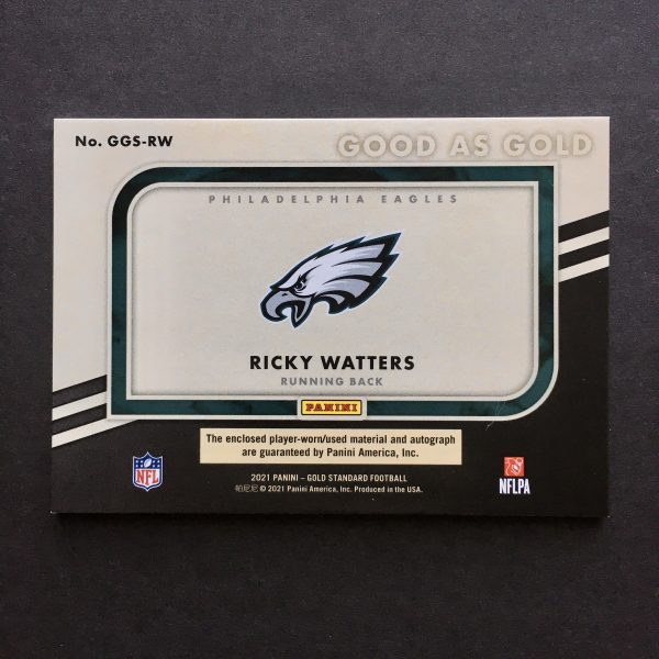 Ricky Watters Gold Standard Good As Gold Patch Auto /49