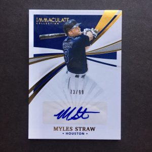 Myles Straw 2021 Immaculate Collection Auto /99