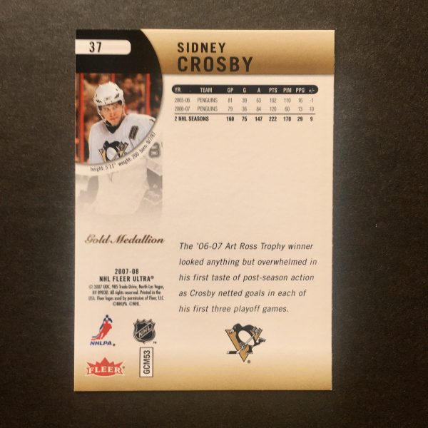 Sidney Crosby 2007-08 Fleer Ultra Gold Medallion