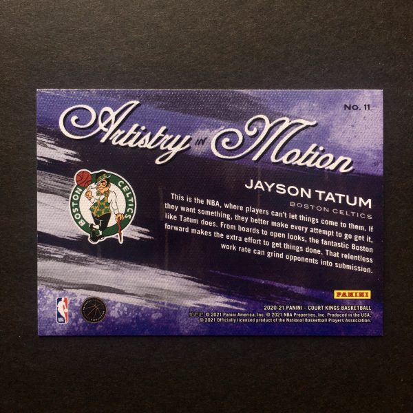 Jayson Tatum 2020-21 Court Kings Artistry in Motion Insert