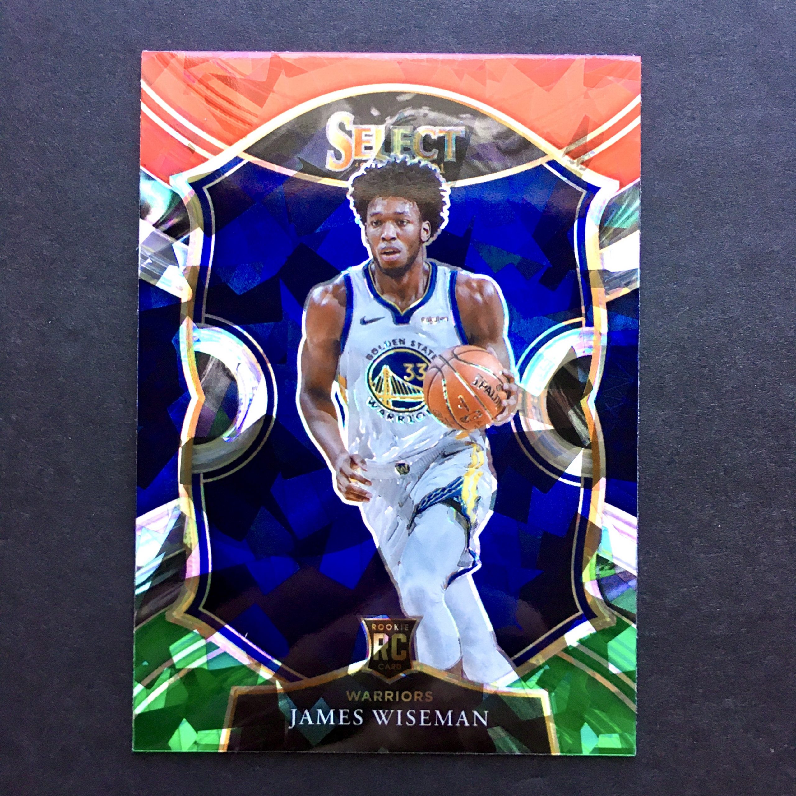 James Wiseman 2020-21 Select Concourse Red White Green Cracked Ice RC