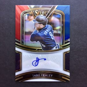 Jake Fraley 2021 Select Red White Blue Auto Card /50