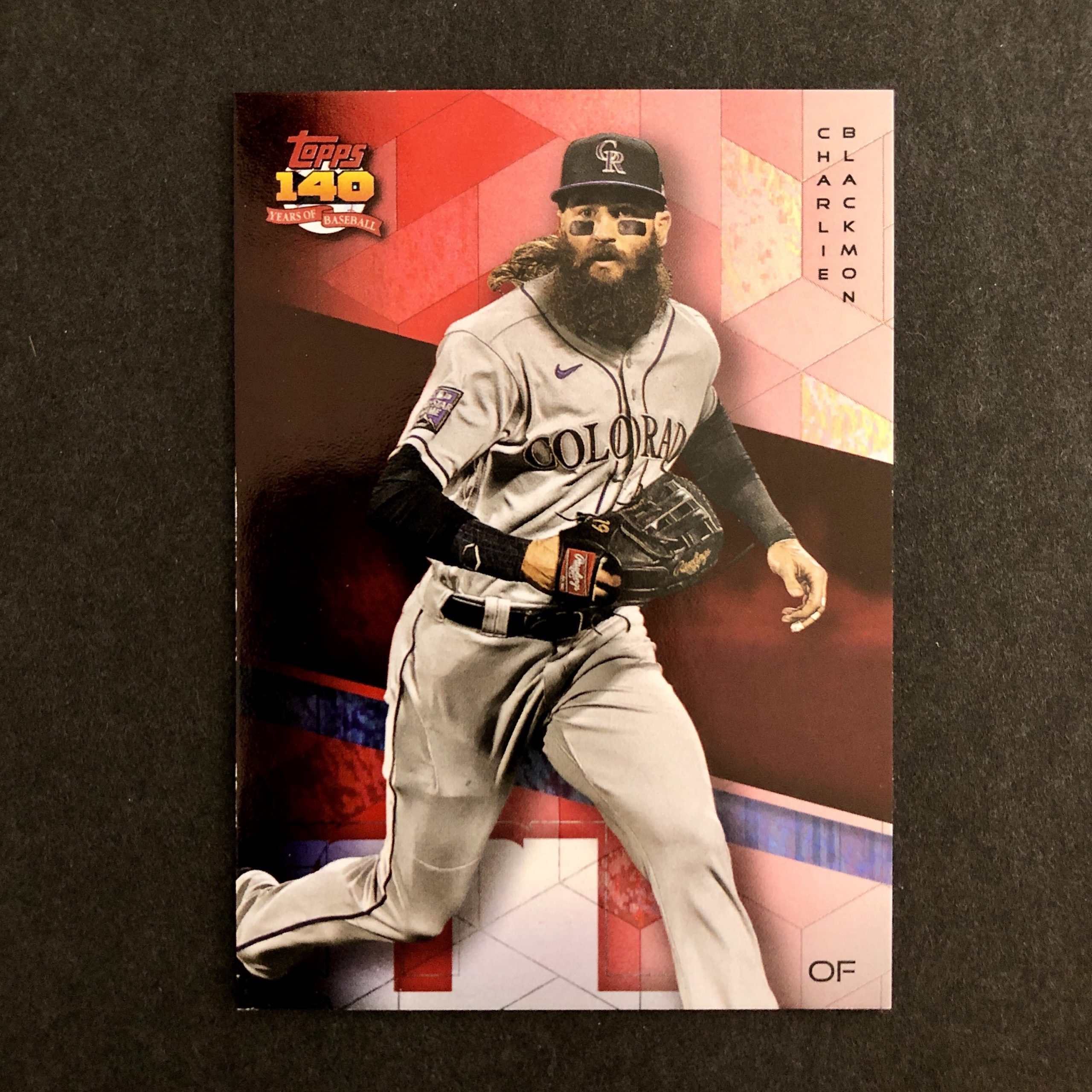 Charlie Blackmon 2021 Topps Archives 140 Years Red Foil /50