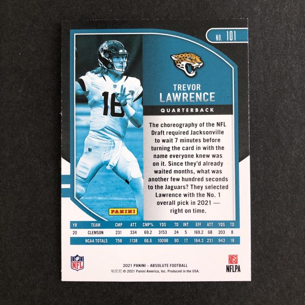 Trevor Lawrence 2021 Absolute Rookie Card