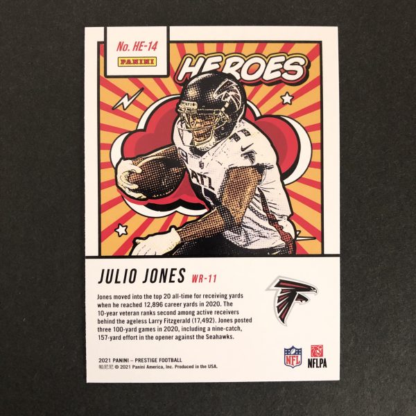 Julio Jones 2021 Prestige Heroes Insert Card
