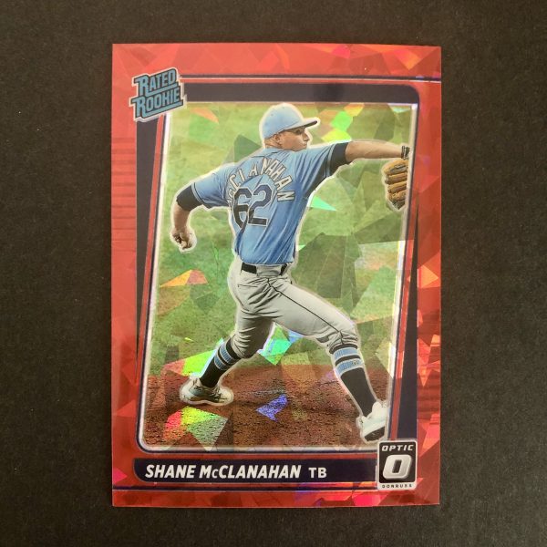 Shane McClanahan 2021 Donruss Optic Red Cracked Ice FOTL RC /7