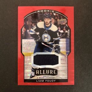 Liam Foudy 2020-21 Upper Deck Allure Red Rainbow Jersey RC