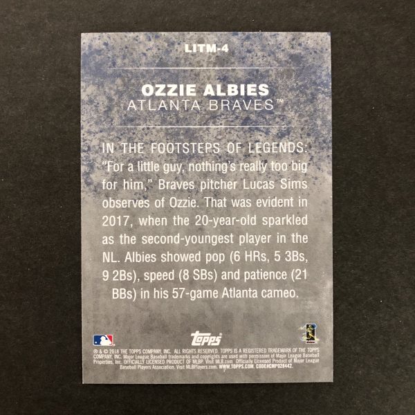 Ozzie Albies 2018 Topps Legends in the Making RC Insert