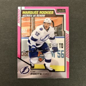Cal Foote 2020-21 O-Pee-Chee Platinum Matte Pink Marquee Rookies