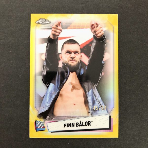 Finn Balor 2021 Topps Chrome WWE NXT Gold Refractor /50
