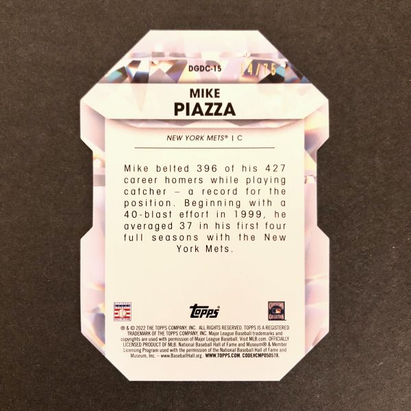 Mike Piazza 2022 Topps Diamond Greats Die-Cut Gold /75