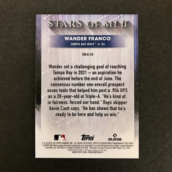 Wander Franco 2022 Topps Stars of MLB Insert RC