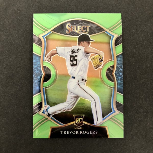Trevor Rogers 2021 Select Concourse Lime Green Prizm RC /99