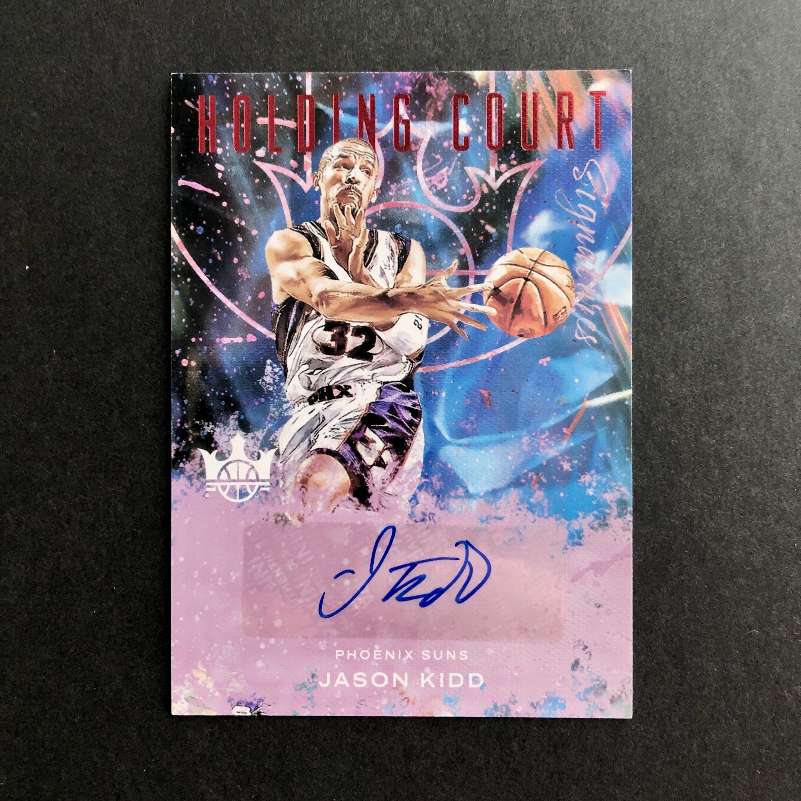 Jason Kidd 2021-22 Court Kings Holding Court Signatures Red Auto /49