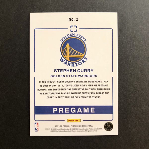 Stephen Curry 2021-22 Photogenic Pregame Gold Ice /10