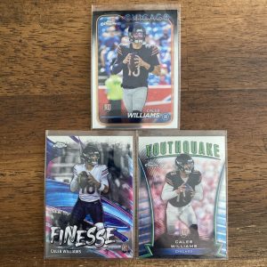 caleb williams lot of football cards, rookie - instant collection pack