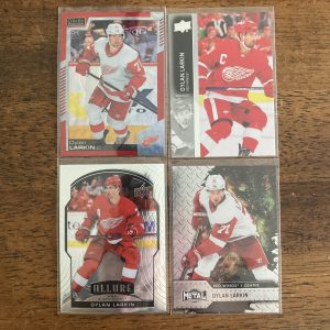dylan larkin lot of four hockey cards - instant collection pack