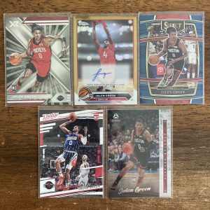jalen green lot of basketball cards, auto, rookie - instant collection pack