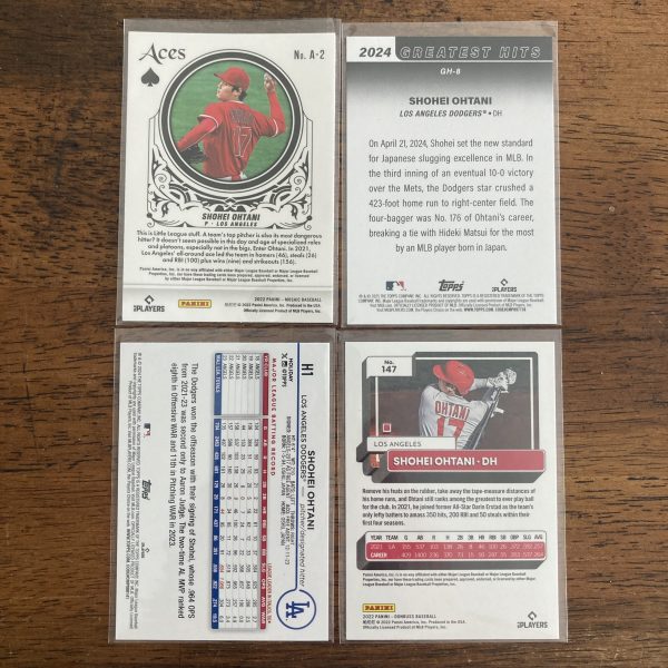 Shohei Ohtani Lot w/Aces Insert, Pack of 4 Baseball Cards - Image 3