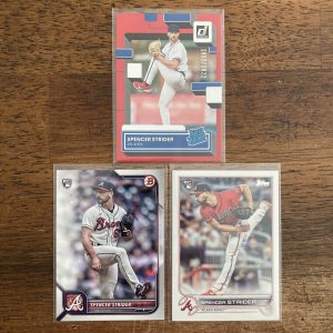 spencer strider lot of baseball cards, rookie - instant collection pack