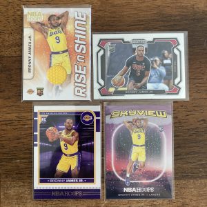 bronny james jr lot of basketball cards - instant collection bundle pack