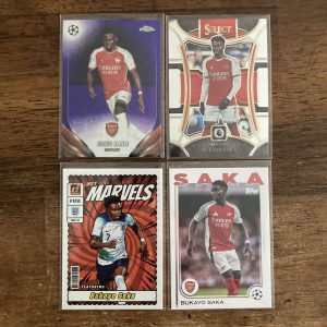 bukayo saka lot of soccer cards - instant collection bundle pack