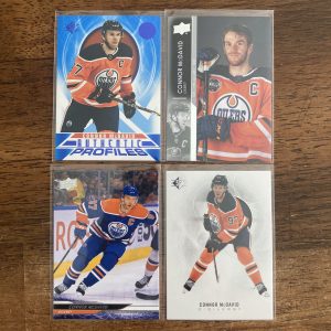 connor mcdavid lot of hockey cards - instant collection bundle pack