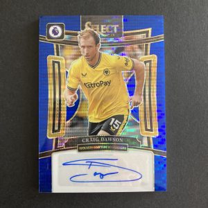Craig Dawson 2023-24 Select Premier League SP Blue Pulsar Prizm Auto Card #S-CD